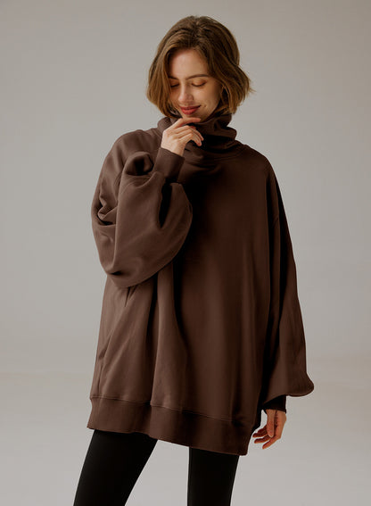 Felpa Oversize Collo Alto - Comfort Elegante 