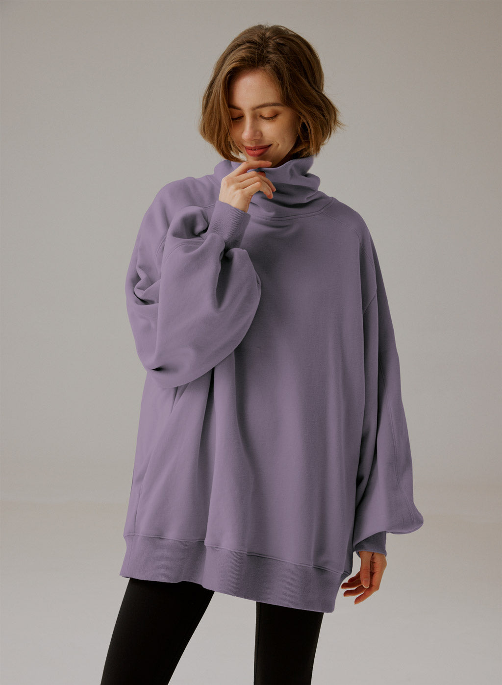 Felpa Oversize Collo Alto - Comfort Elegante 